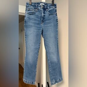 Good American Blue Straight Leg Jeans